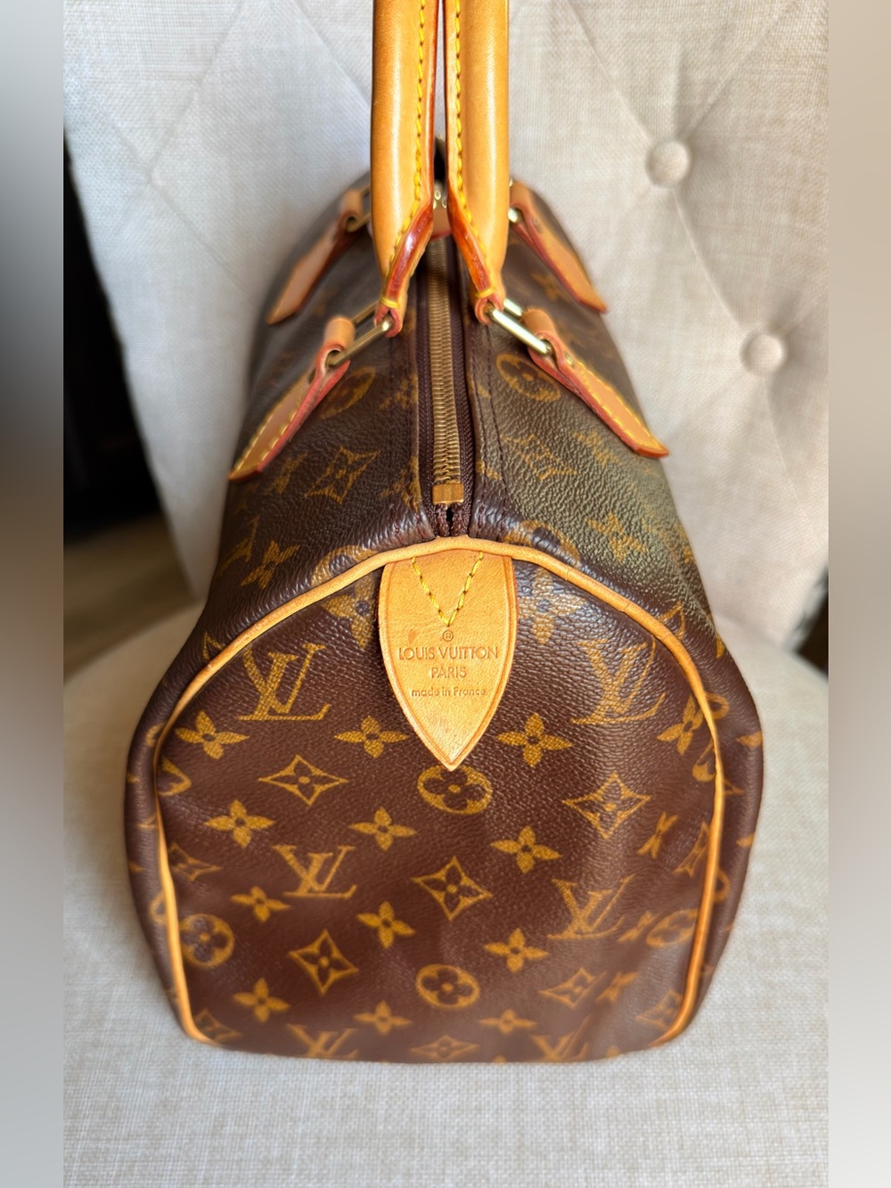 Louis Vuitton Speedy 30 Monogram Vintage Satchel Tote Bag TH1917 Lock Key Dusty - Picture 5 of 15